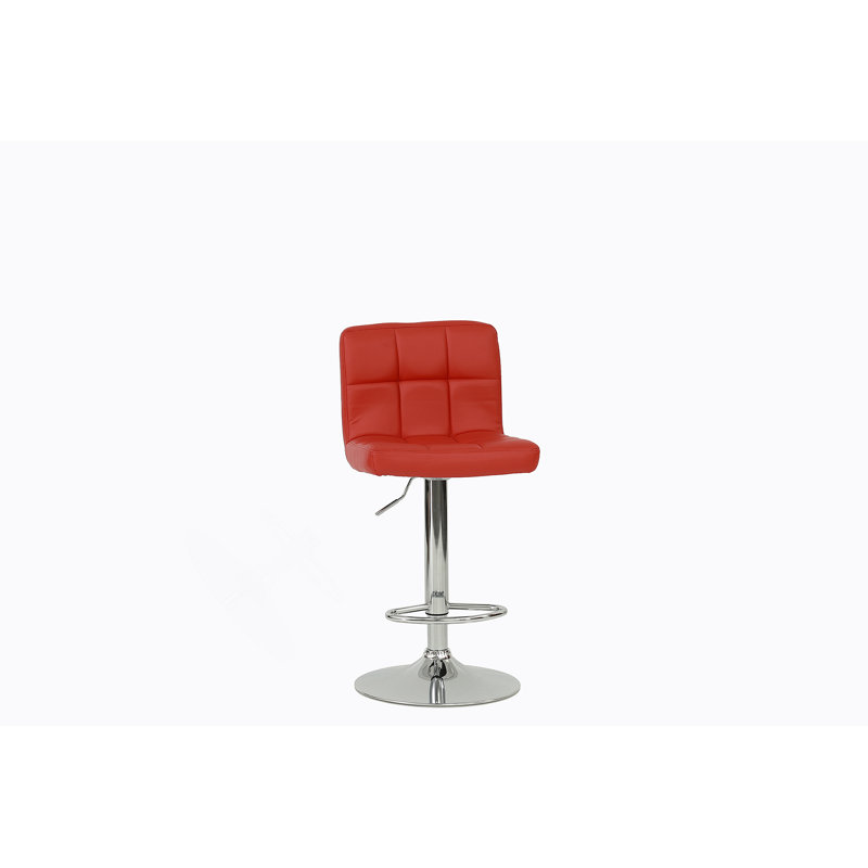 BAR STOOL In Red, Chrome