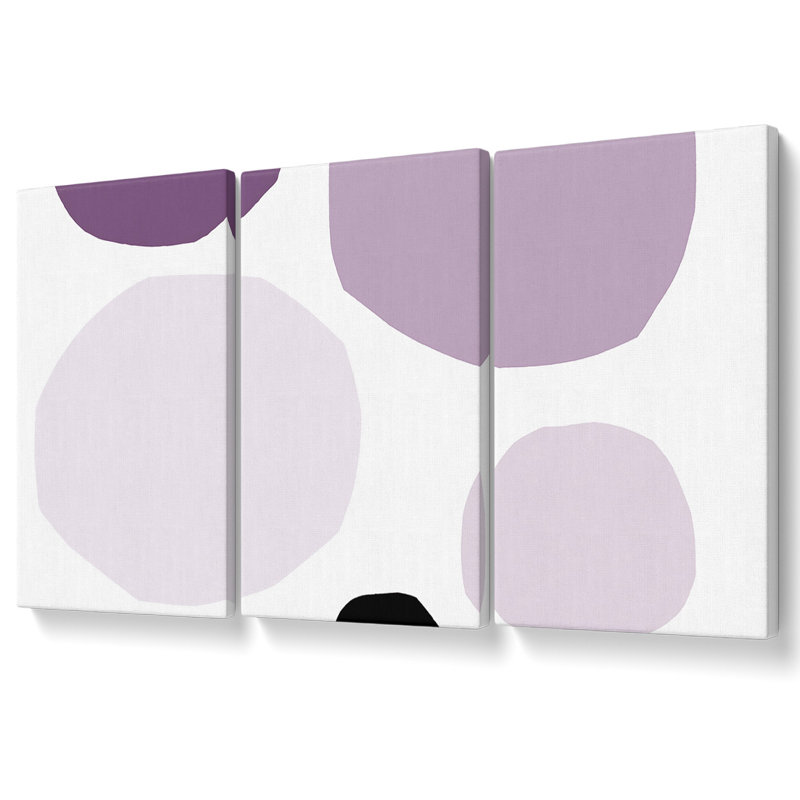 Ending In Itself Lilac Canvas 3 Panel Set, 81.3cm H x 163cm W