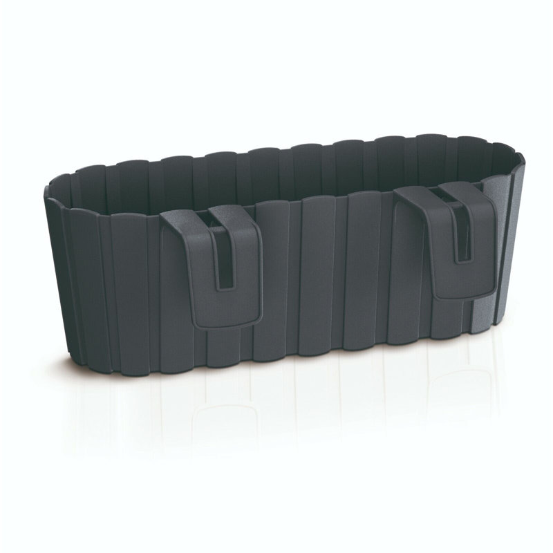 Aarifah Railing Planter, Anthracite