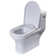 Siège de toilette allongé de remplacement à fermeture douce