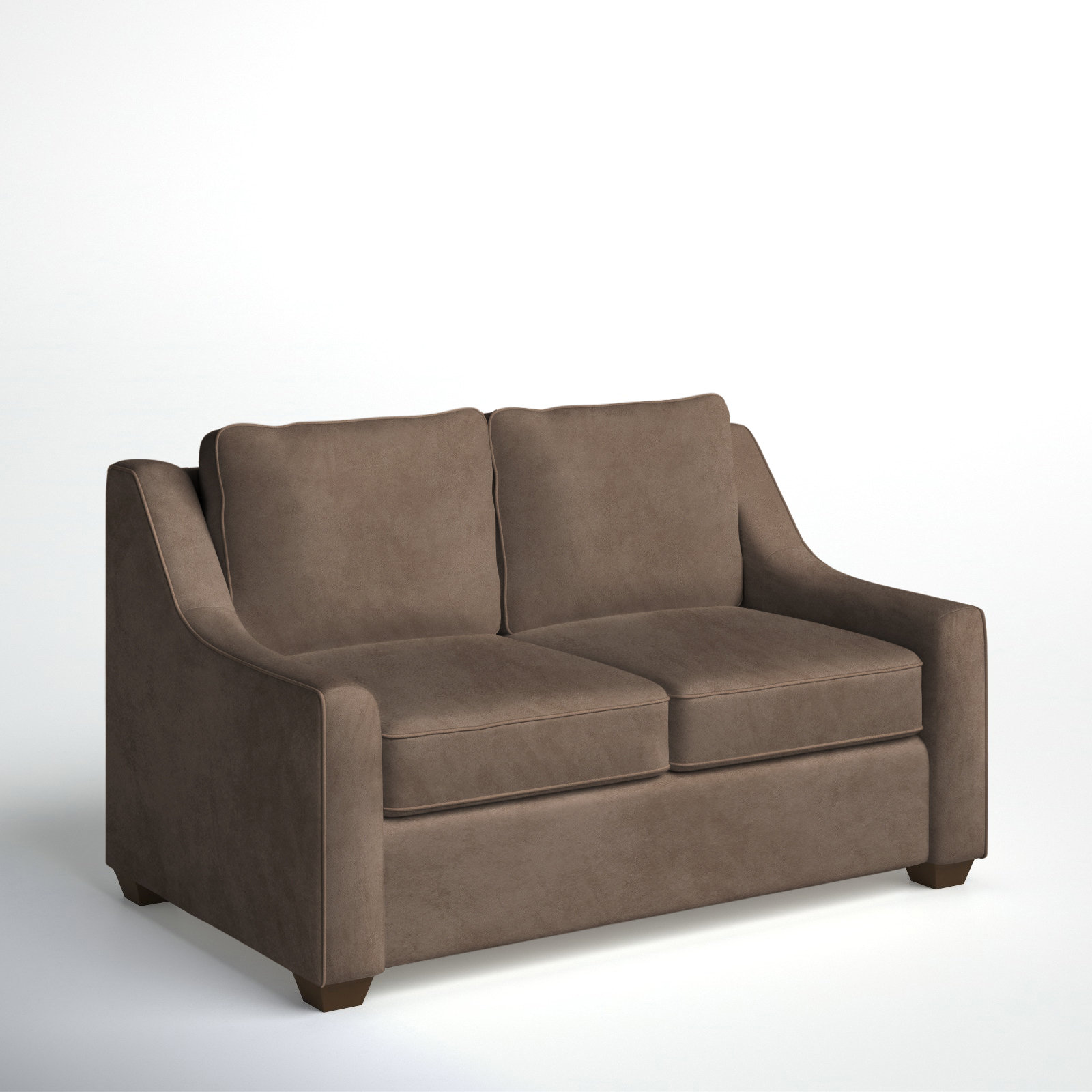 Gemi 56.5'' Upholstered Sofa, Bella Cocoa Performance Velvet