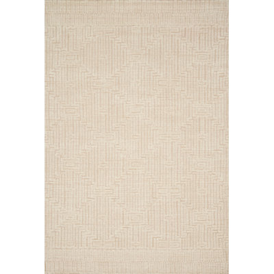 Tapis d'intérieur en laine à motif géométrique