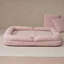 Canapé-lit double convertible pliable, rose