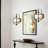 1-Light Indoor Wall Sconce, Black Interior Light Fixtures, Square Glass Shade Wall Mounted Lantern For Porch
