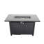 Table de foyer d'extérieur en acier avec couvercle H 25 po x l 42 po