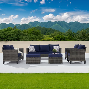 Wicker 9 - Person Patio Conversation Set
