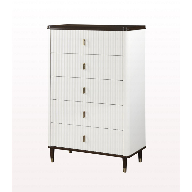 Commode moderne blanc et brun