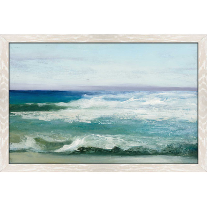 « azure ocean », reproduction de peinture à l’acrylique, H 21,5 po x l 27,5 po x P 0,75 po