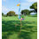 Piquet de jardin en métal Goofy Bird avec une finition multicolore résistante aux intempéries