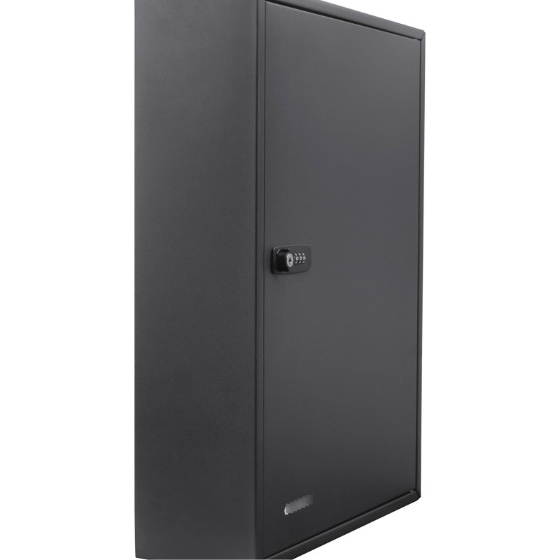 Gray Steel Key Cabinet For 200 Keys - Adjustable , Lock, Wall Mount, Colorful Tags Organized Keeping Adjustable, Convenient Organization