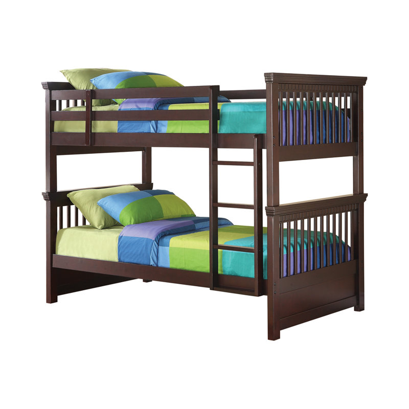Kathlynn Kids Bunk Bed, Twin over Twin, White
