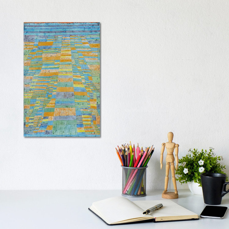 Primary Route And Bypasses by Paul Klee - Wrapped Canvas Painting, 20.32 cm H x 30.48 cm W