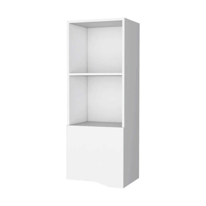 Élégante armoire murale en métal blanc - ajoute une touche de modernité industrielle au salon, Blanc
