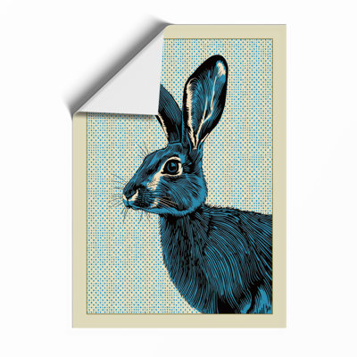 Hare in Profile Japandi - Framed Print