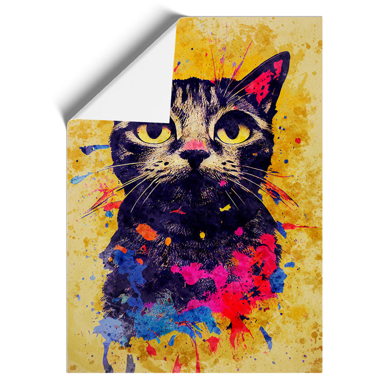 Catt Paint Splash No.1 - Print, 42cm H x 29.7cm W, Paper, No Matte