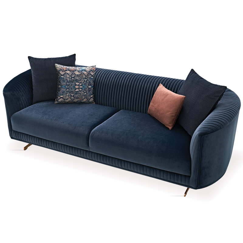 Canapé Varazze, Mélange de polyester bleu