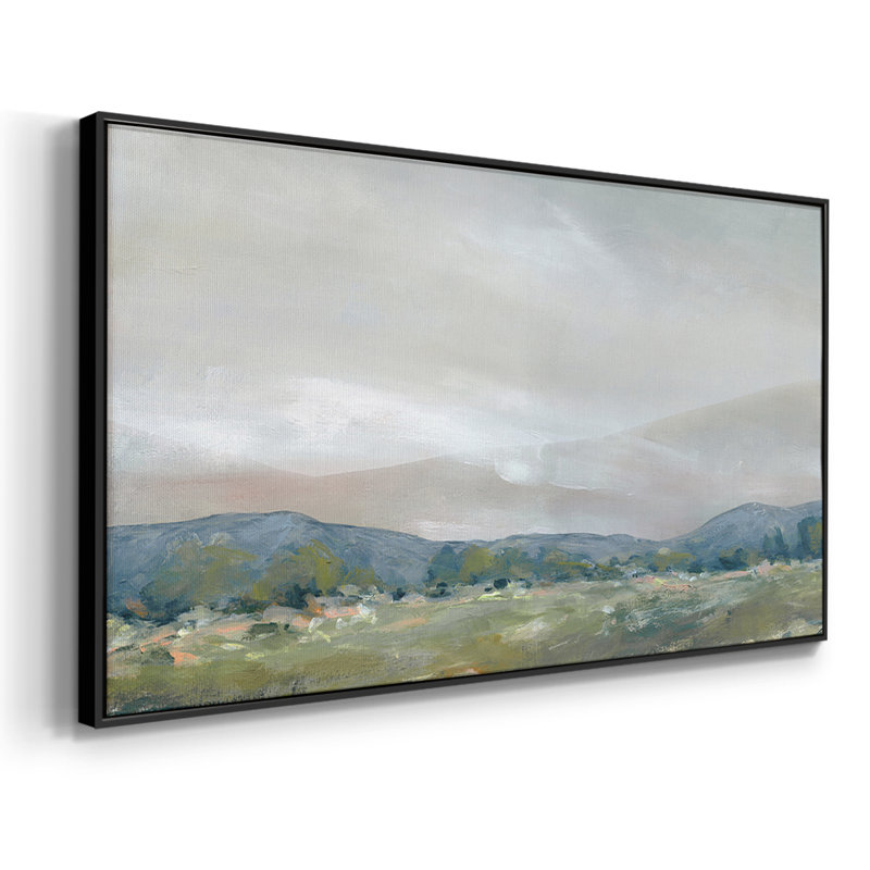 The Spring Coulee - Toile tendue avec châssis tendue, prête à être accrochée, H 17 po x l 33 po, Noir, noir, noir, noir