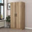 Armoire traditionnelle en chêne, 35,4 po x 74,8 po x 20,5 po | 100% panneau de particules enduit de mélamine, épaisseur: 0,7 pouce | Solution de rangement élégante pour chambre à coucher et garde-robe, design durable et élégant-1089802624-1089802627