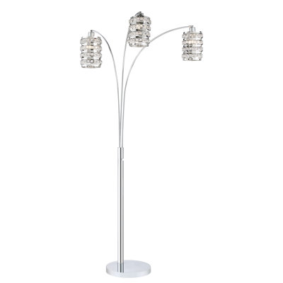Lovelady 86'' Chrome Tree Floor Lamp