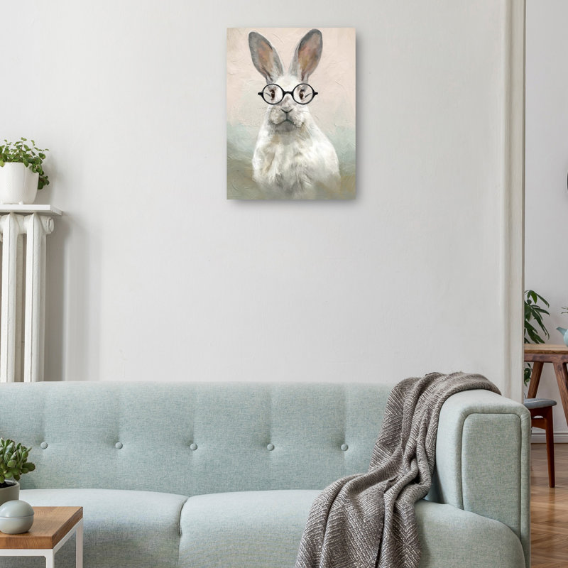 Brainy Bunny by Studio Arts Canvas Art Print, 36" H x 27" W x 1.5" D