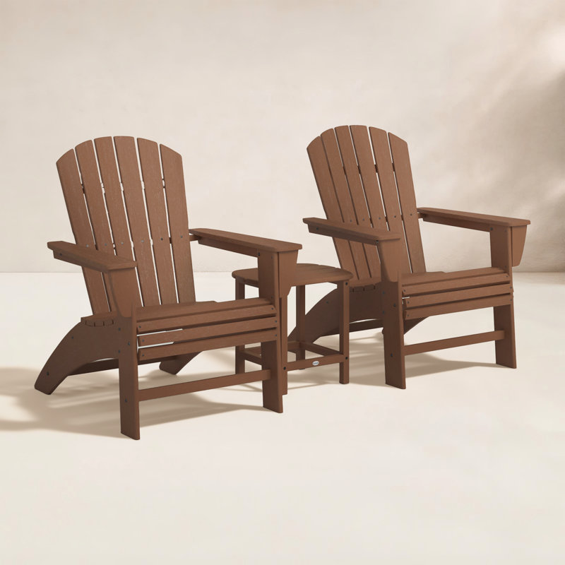 Ensemble Adirondack 3 pièces Nautical, Teck