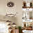 Modern 4-Light Brown Led Pendant Light With 3-Color Dimmable