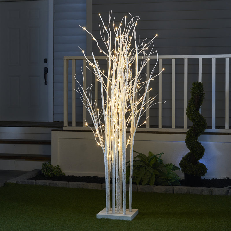 White Birch Trees with 160 LEDs Lights