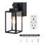 Lanterne murale d'extérieur noire H 11,75 po