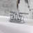 Kingston Brass Kaiser Two-Handle 3-Hole Deck Mount 4" Centerset Bathroom Faucet with Pop-Up Drain-95752648
