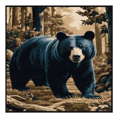  Tapis lavable avec ours noir asiatique