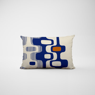 Housse et insert de coussin rectangulaire en polyester pour l'intérieur et l'extérieur