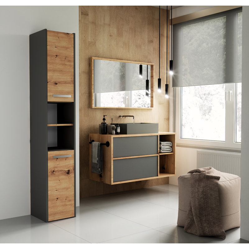Delancey Linen Cabinet, Anthracite/Artisan