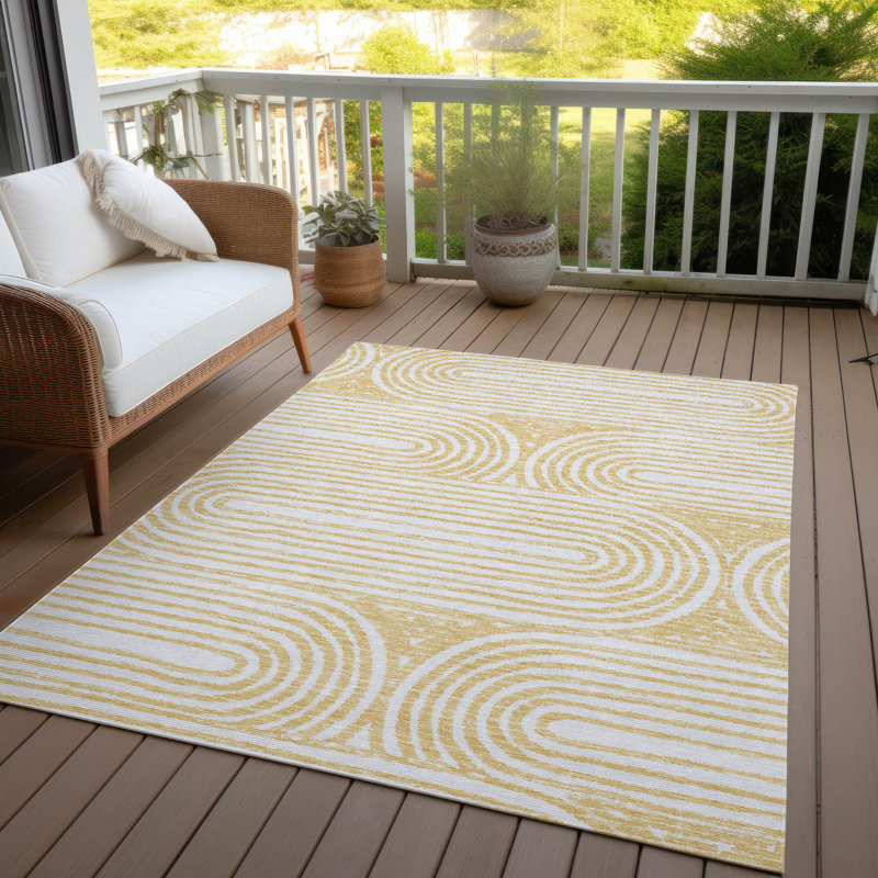 Tapis intérieur / extérieur Kinslee, Rectangle 2 pi 6 po x 3 pi 10 po