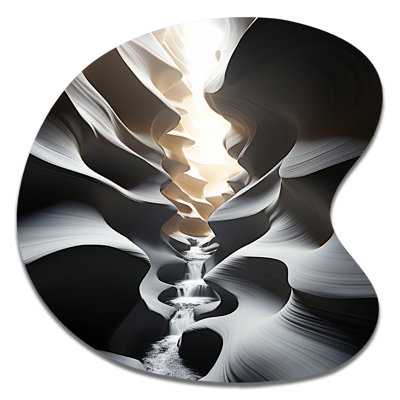 Marckos - Unique Shape Canyon Metal Wall Art, Asymmetrical Metal Wall Sculpture Print