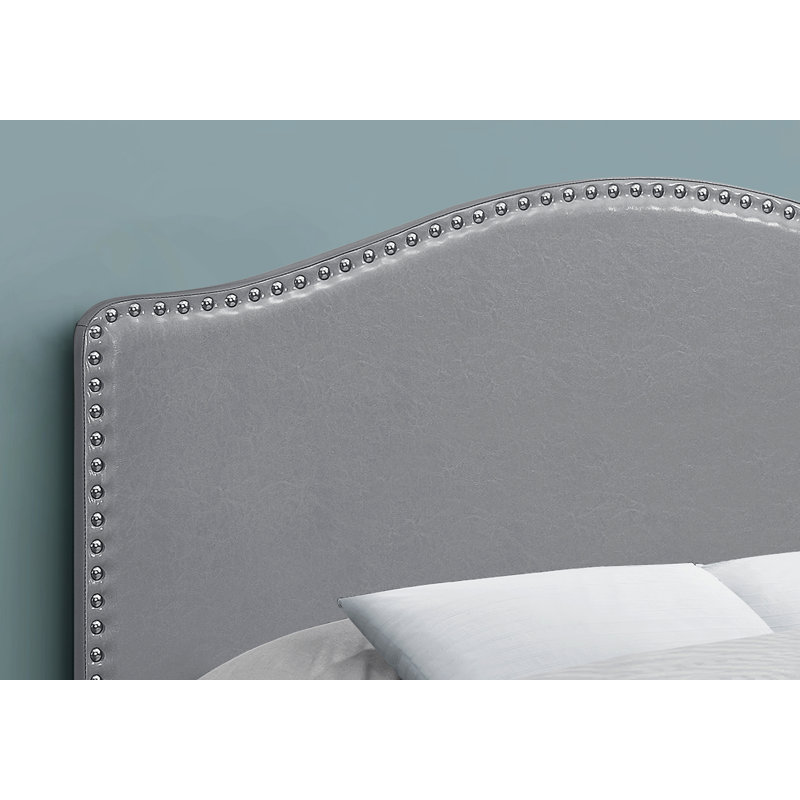 Bed, Headboard Only, Bedroom, Upholstered, Grey, Full
