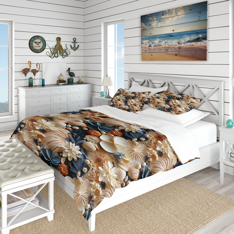 Literie Thurner, Housse de couette pour grand lit et 2 taies décor