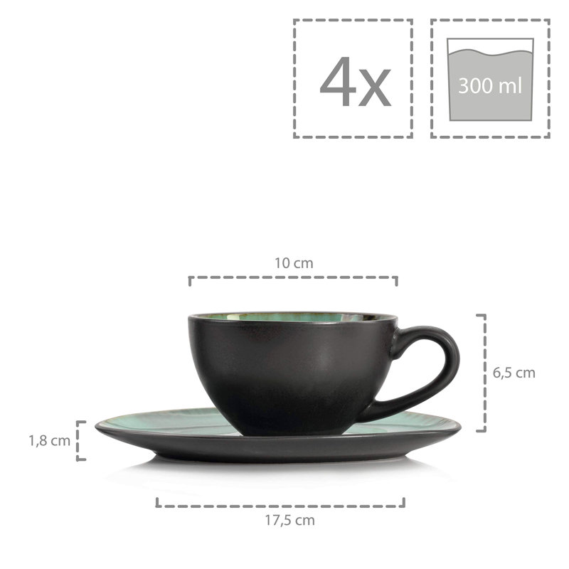 Ruffin 47 Piece Dinnerware Set, Service for 4