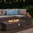 Wolftail 15.5'' H x 56'' W Magnesium Oxide Concrete Propane Outdoor Fire Pit Table with Lid-642432222