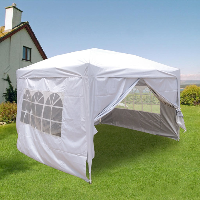 Isgro 3m x 3m Metal Pop-Up Gazebo, White