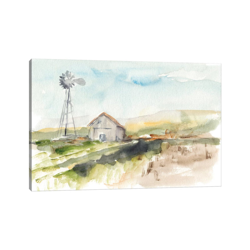 « Rural plein air II » par Ethan Harper, reproduction d’art, Toile tendue, H 40 po x l 60 po x 1,5 po, Pas de tapis