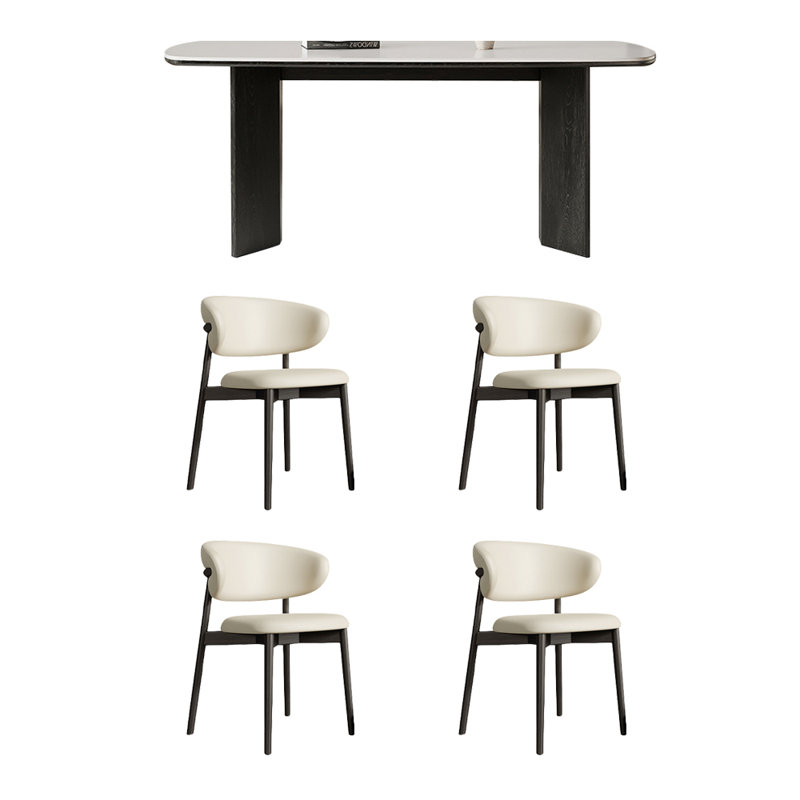 Ensemble de table et chaises Natural Rock, H 29,52 po x L 70,86 po x l 35,43 po