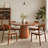 Solid Wood Walnut Round Desktop Pedestal Kitchen Table Holguin-2056622557