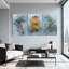 Ensemble de 3 tableaux muraux sur toile à motif floral et botanique-445554206