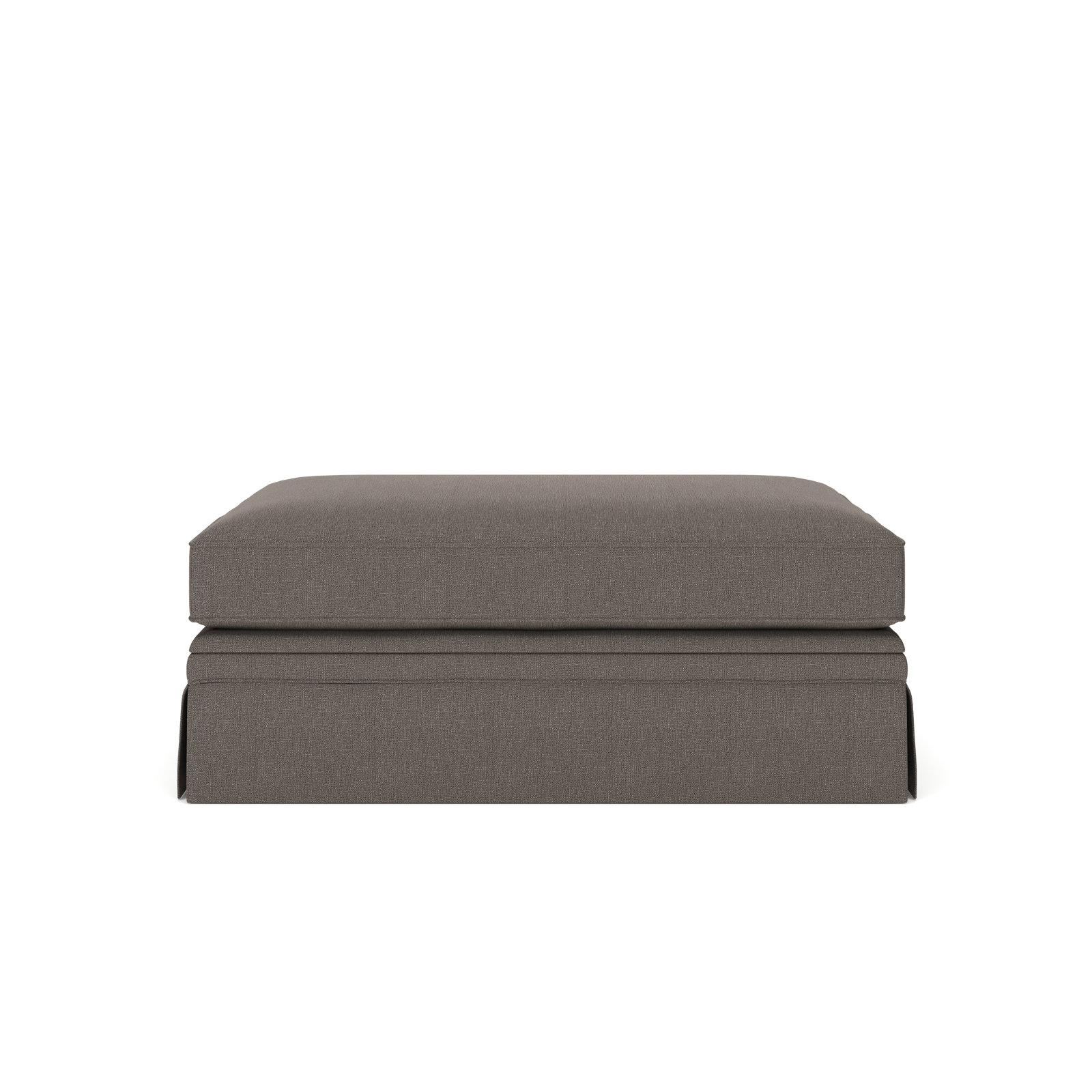 Shelby 47" Ottoman, Drusky Charcoal Sustain® Basketweave
