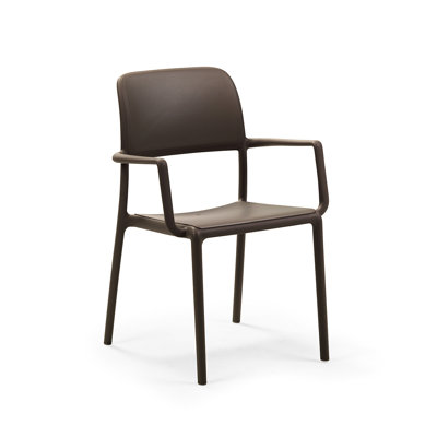Achan Stacking Patio Dining Armchair with Cushion