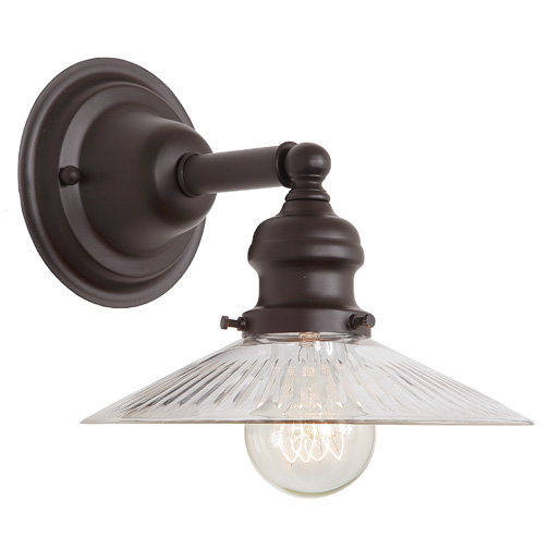 Shumway Armed Sconce, Gray, Oil Rubbed Bronze