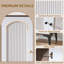 Armoire de rangement cannelée, noyer et blanc, 2 pièces-131497000