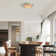 Modern Gold Ceiling Light with Square Curving Shade Dimmable