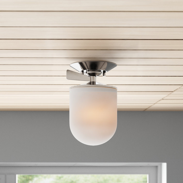 Julien Single Light Glass Semi Flush Mount