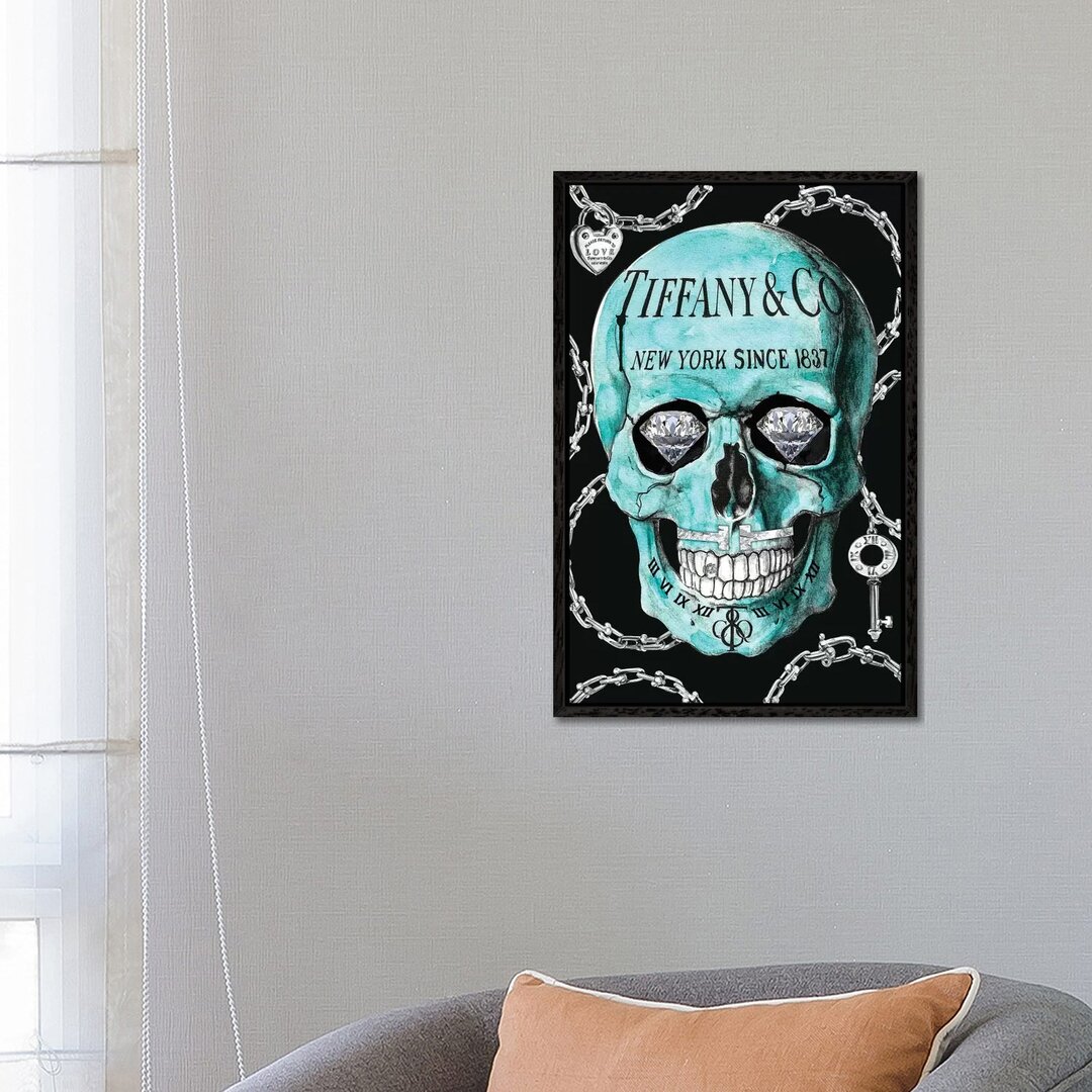 Leinwandbild Tiffany Skull